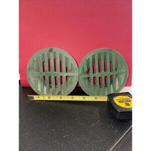 2 PACK NDS 3 in. Green Round Polyethylene Drain Grate